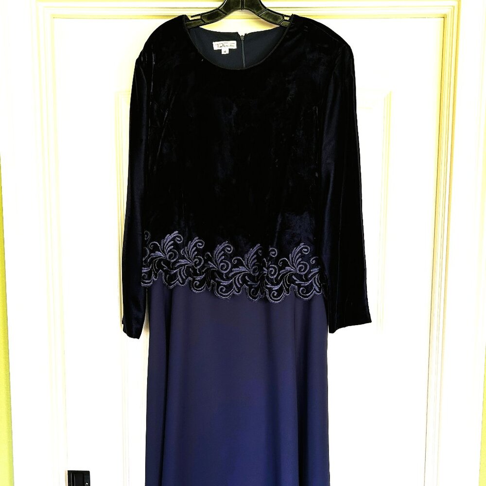 Talbot's 18 Long Evening Dress Midnight Blue